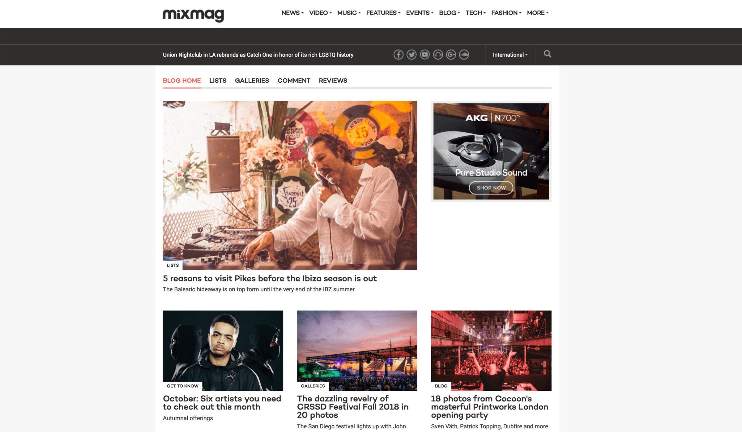 Mixmag Blog Desktop