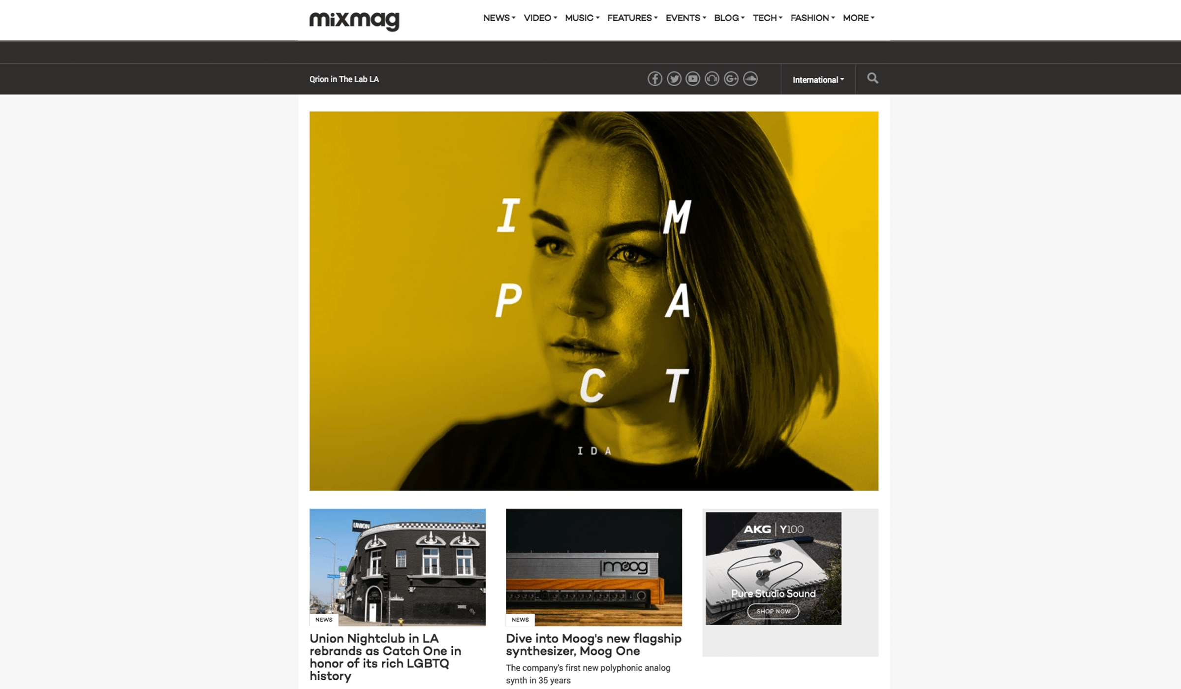 Mixmag Homepage Desktop