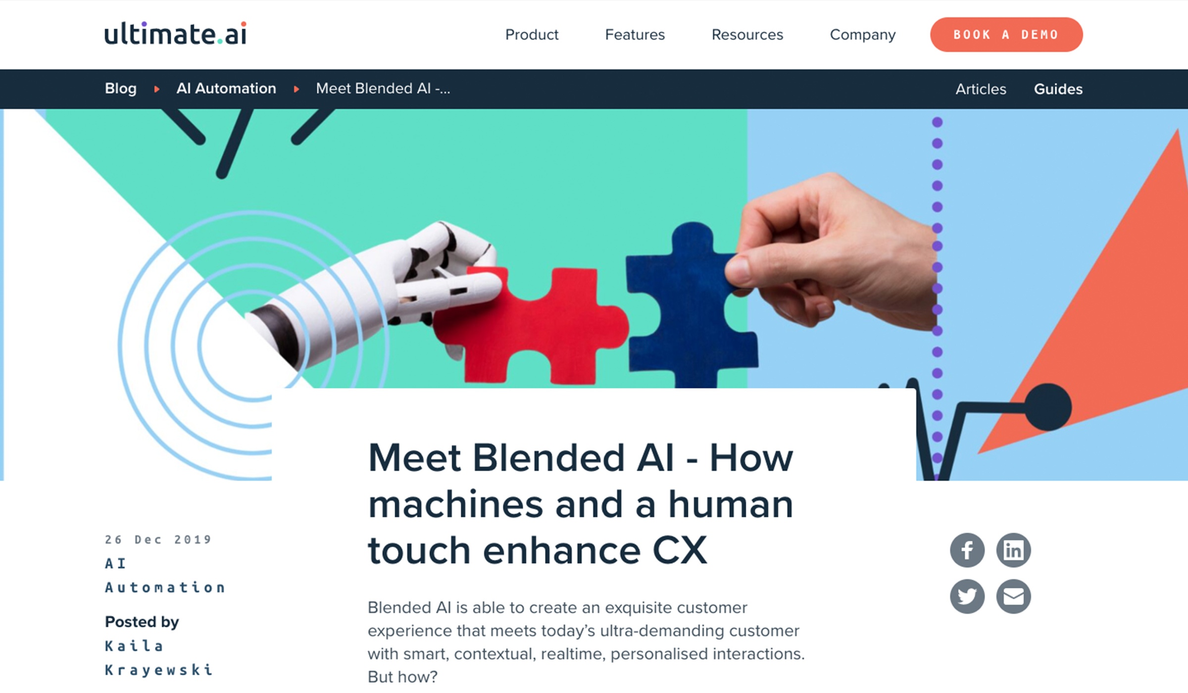 Blog article desktop