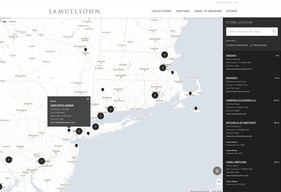 Samuelsohn Store Locator