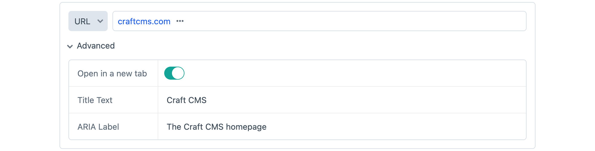 Advanced Link fields