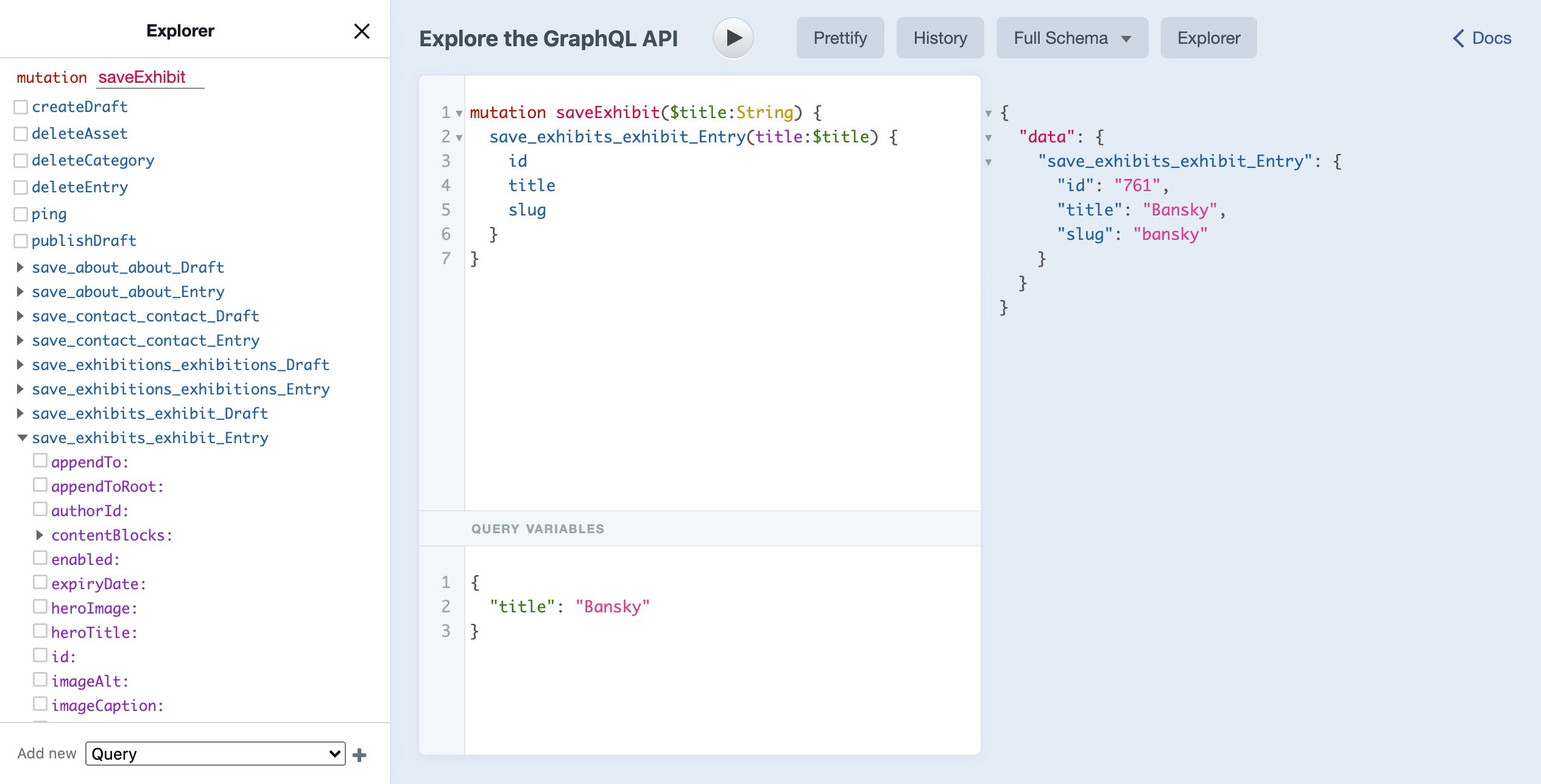 Craft 3.5 GraphiQL IDE