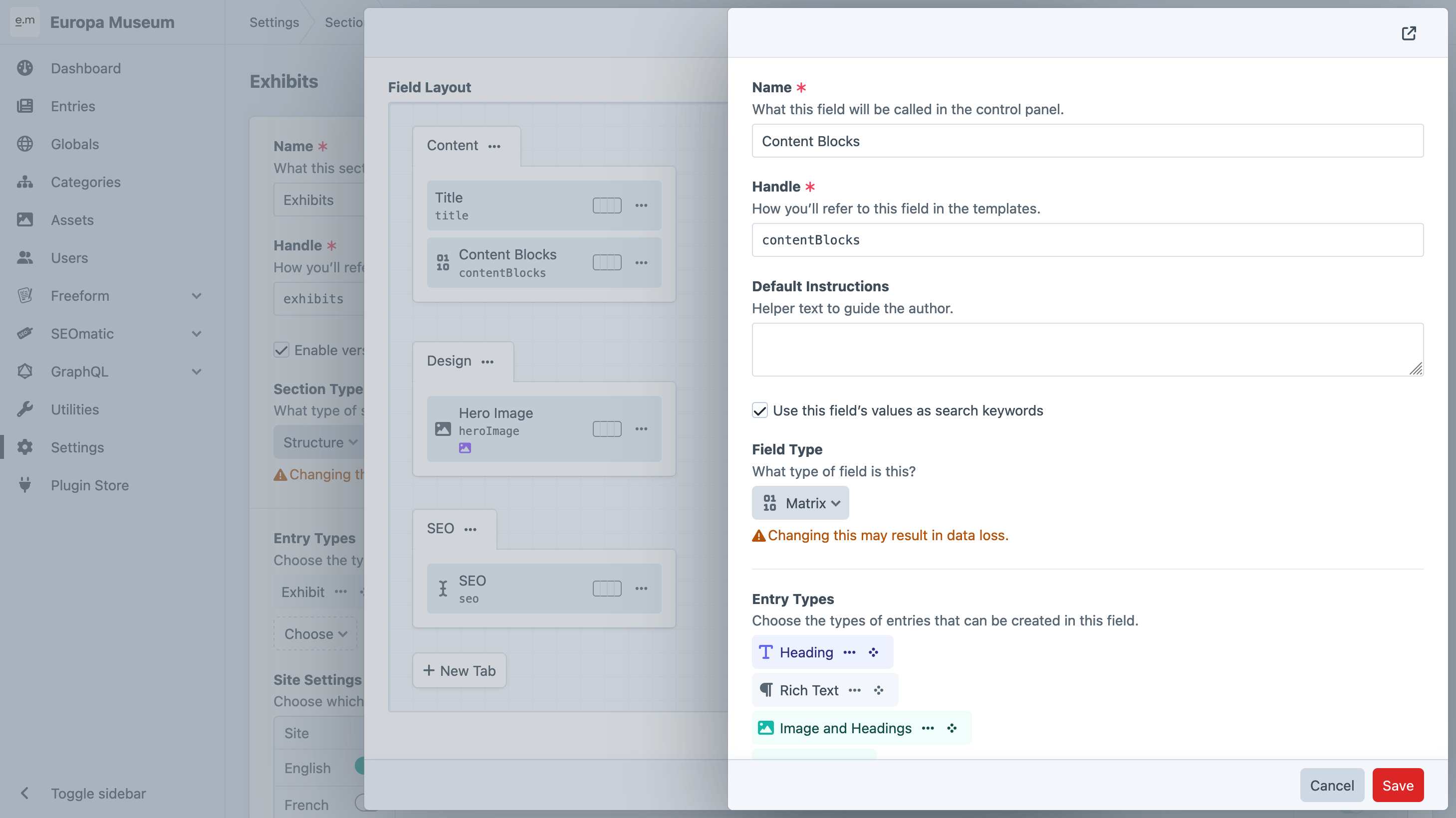 Craft 5 inline creation workflow