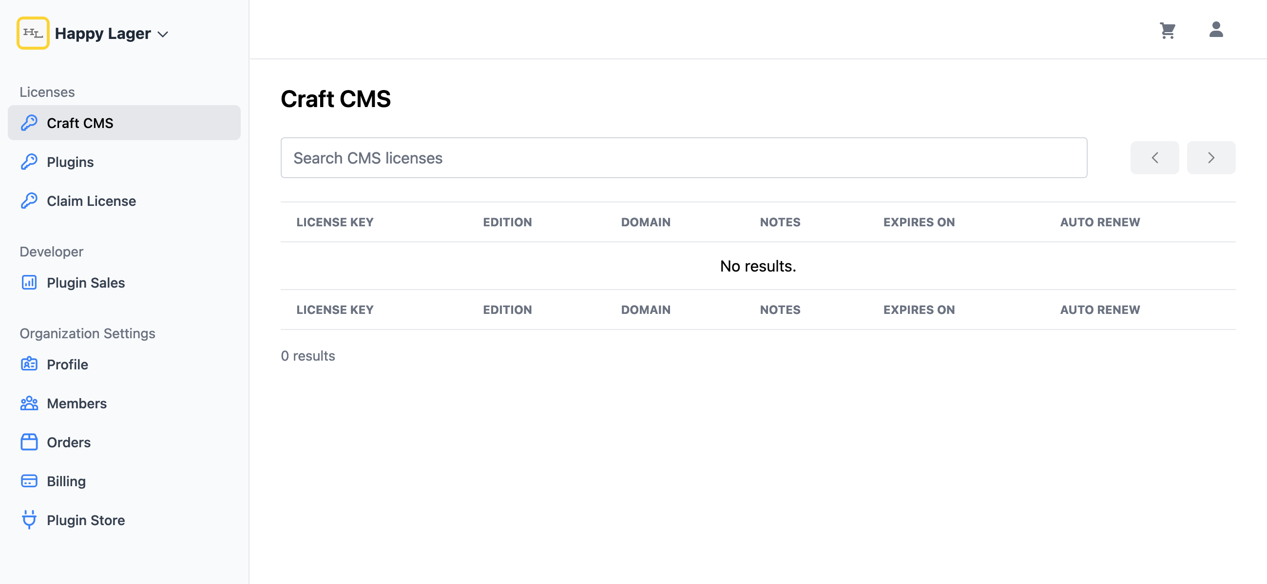 Craft Console: Organization Dashboard
