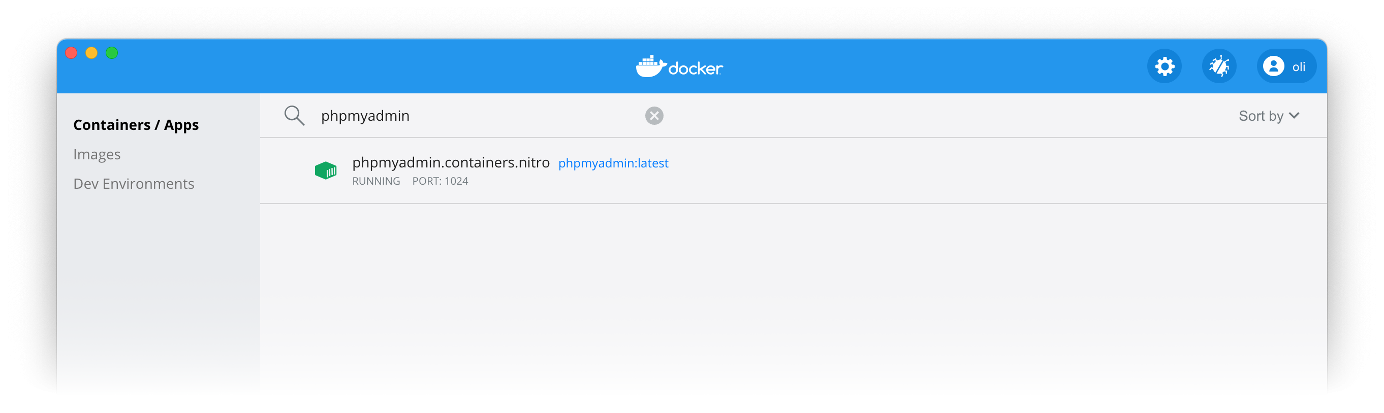 Docker phpMyAdmin Container
