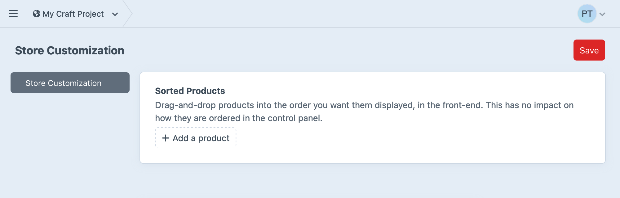 Store Customization Global Set Fields
