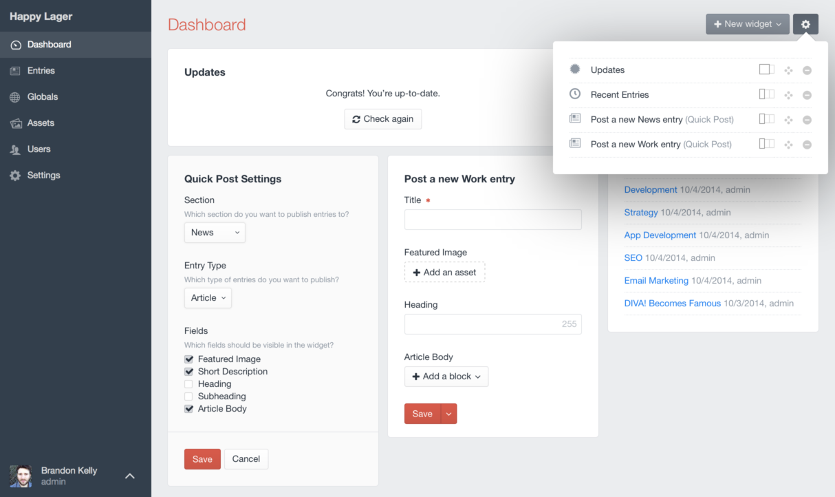 New Dashboard