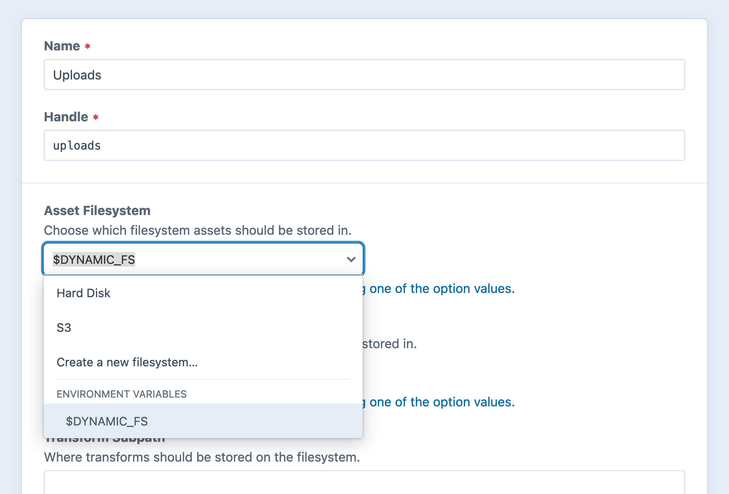 Using Environment Variable in Asset Volume Settings