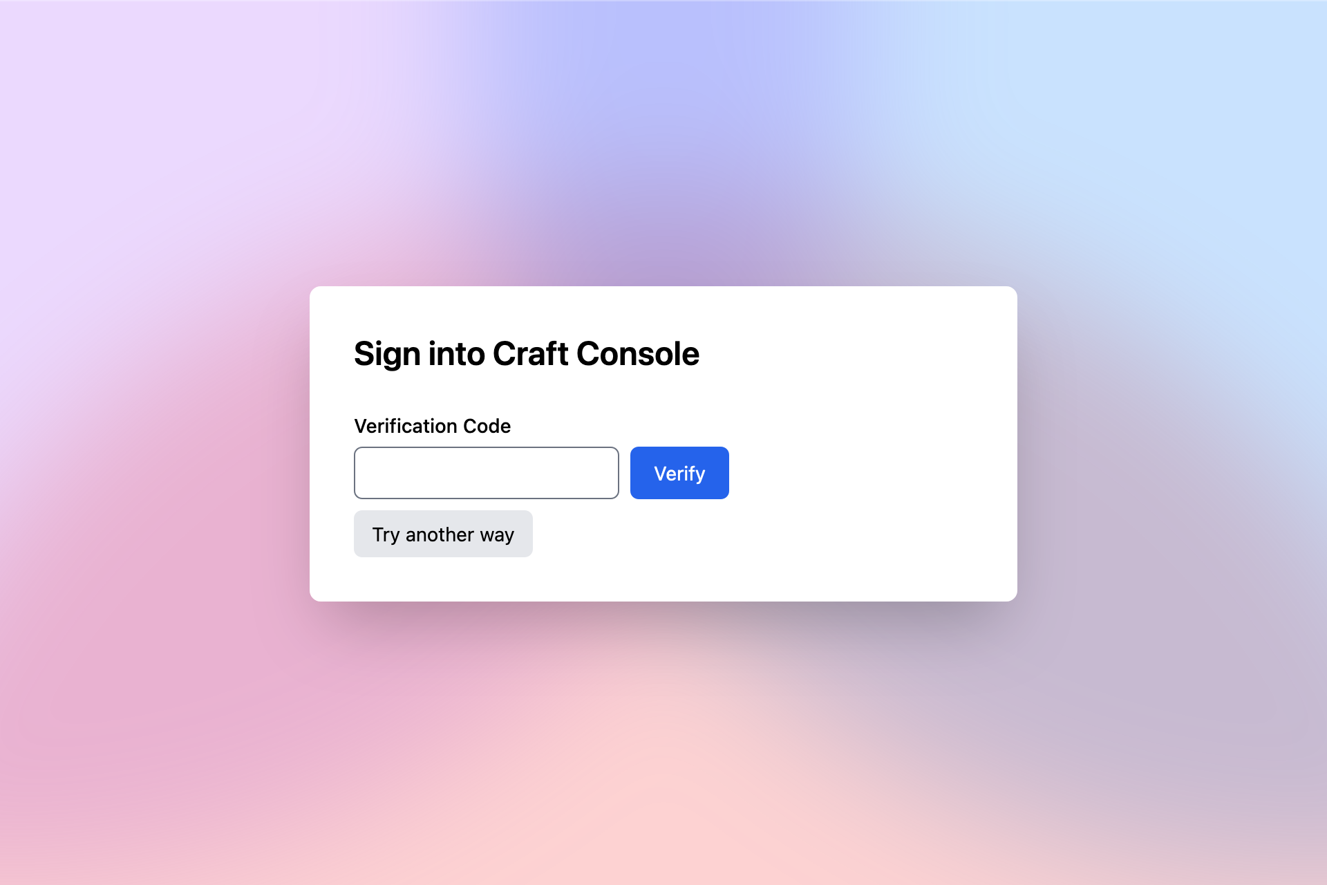 Craft Console 2FA
