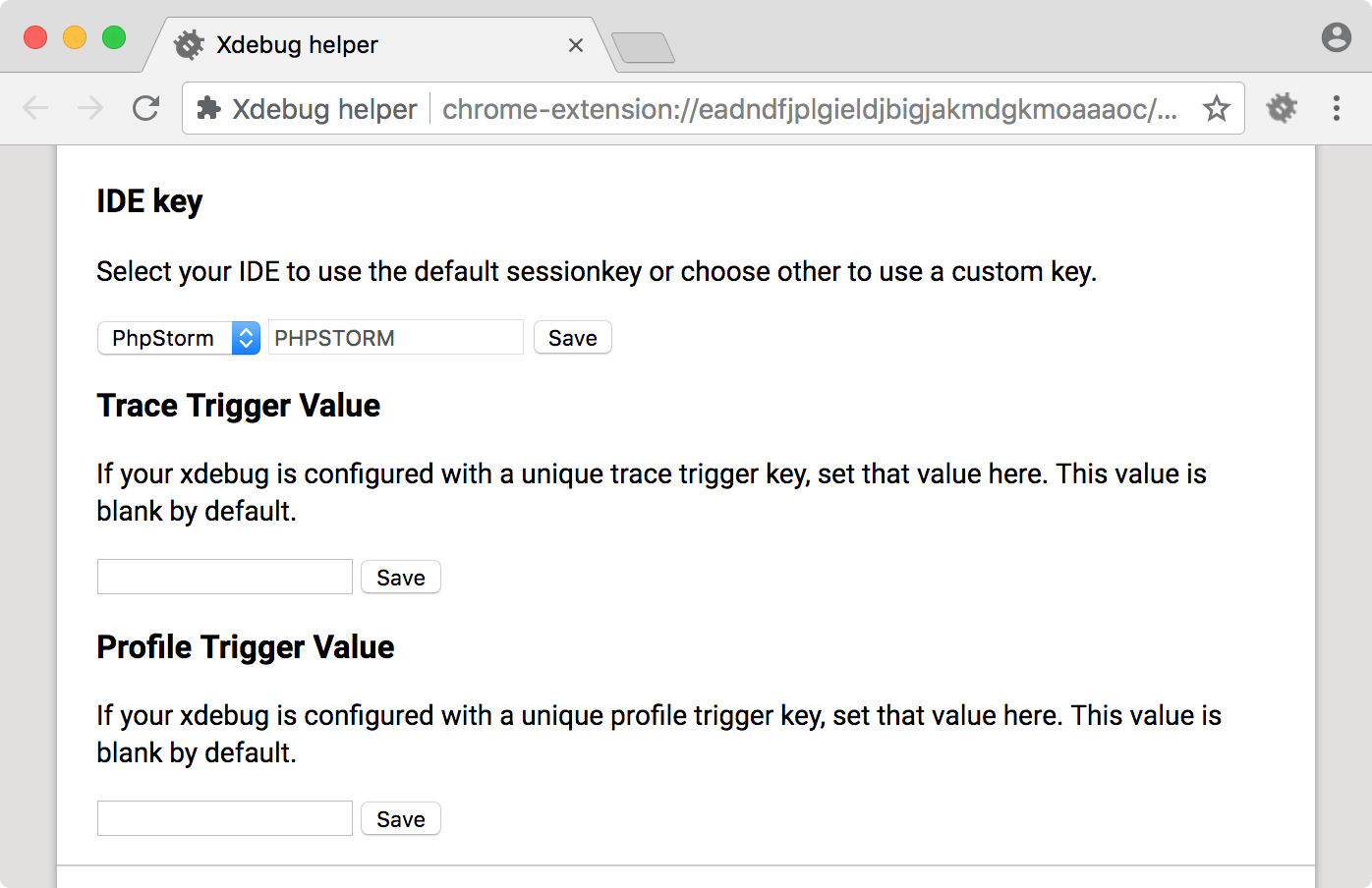 Xdebug Browser Helper Chrome